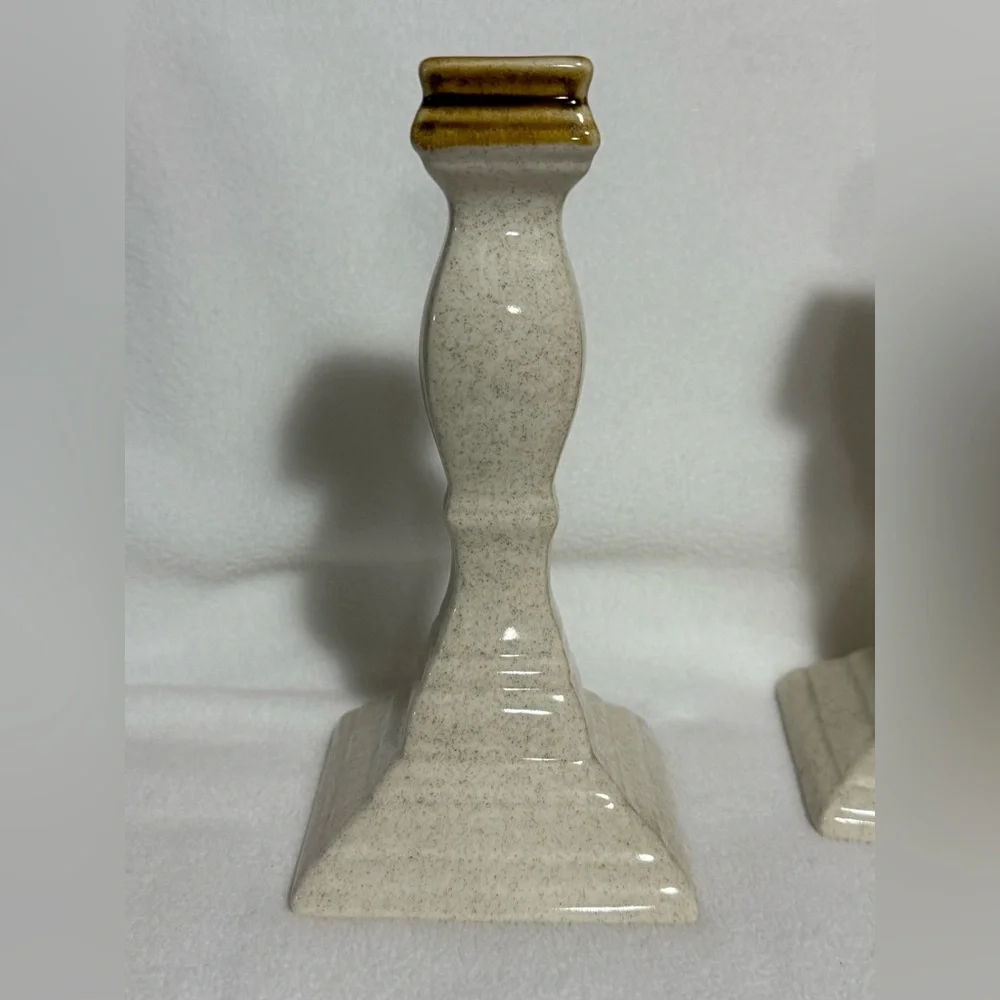 Mikasa - Set of 3 Vintage ‘70s Garden Club Ceramic Candlesticks Made in Japan